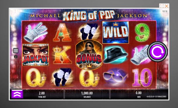 michael jackson slot in-game view